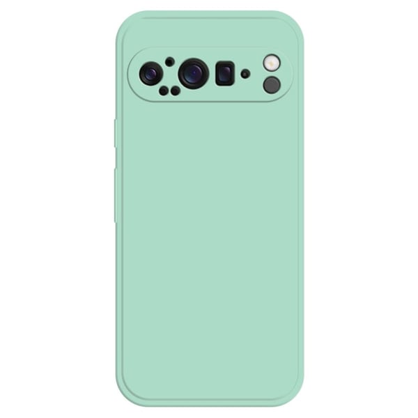 Google Pixel 9 Pro fleksibelt etui med rett kantbeskyttelse Telefondeksel - Cyan