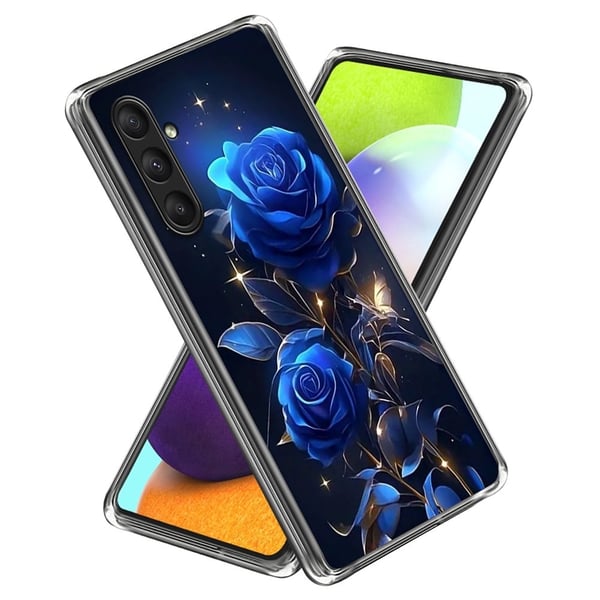 Samsung Galaxy A24 4G-etui med mønstermønster Trykt støtsikkert, fleksibelt telefondeksel - Blå Roser