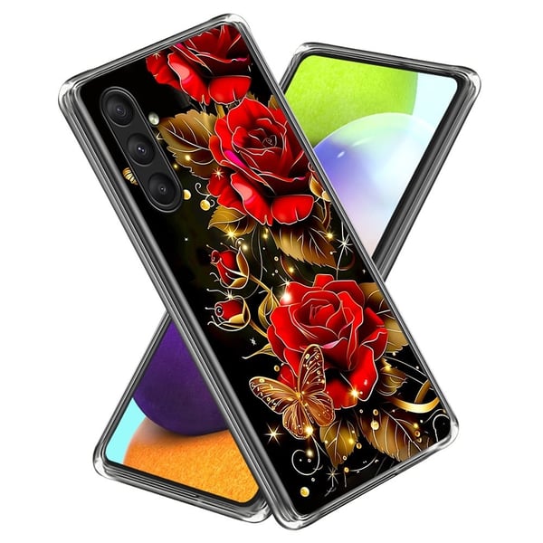 Samsung Galaxy A24 4G-etui med mønstermønster Trykt støtsikkert, fleksibelt telefondeksel - Sommerfuglroser