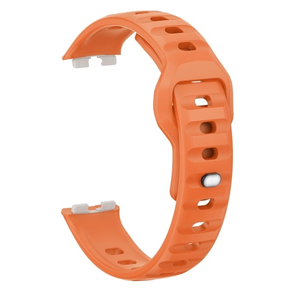 Silikonrem Huawei Band 10 NFC / 10 / 9 NFC / 9 / 8 NFC / 8 Smart armbånd Reverse Buckle Groove Design Band - Oransje