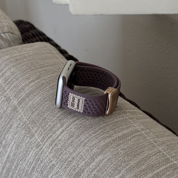 Armbånd Apple Watch Series 41mm - 40mm - 38mm Nylon Sport Breathable Strap - Røykfarget Lilla