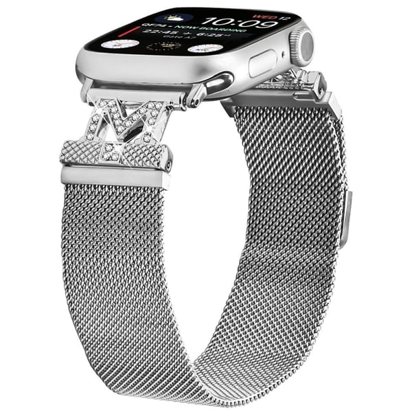 Armbånd Apple Watch Series 41mm - 40mm - 38 Mm Bånd I Rustfritt Stål, M-Type Milanesisk Sølvarmbånd