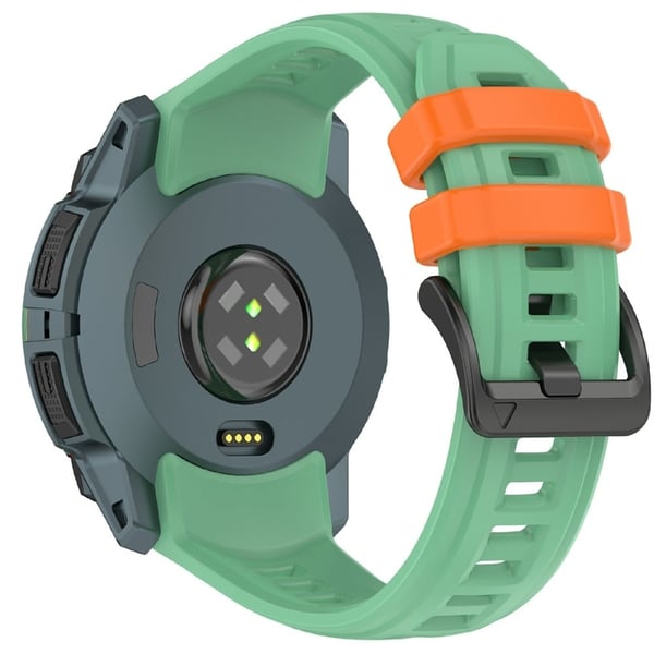 26 mm silikonrem Garmin Instinct 3 Solar / Instinct 3 AMOLED 50 mm erstatningsarmbånd - Regnskogsgrønn / Oransje 26 mm silikonrem Garmin Instinct 3 Solar / Instinct 3 AMOLED 50 mm erstatningsarmbånd - Regnskogsgrønn / Oransje