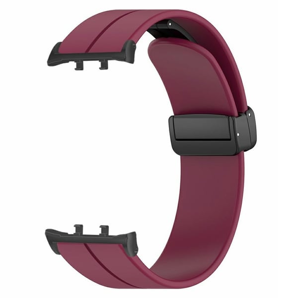 Honor Watch 5 Armbånd Silikonklokkerem med magnetisk sammenleggbar lås - Vinrød