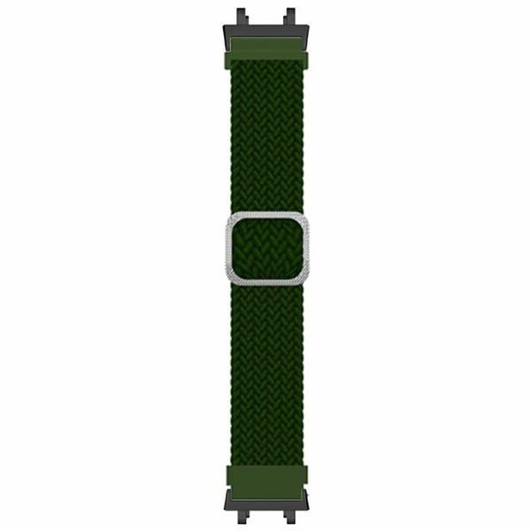 Amazfit T-Rex 3 Armbånd Erstatningsklokkerem i vevd stoff, elastisk klokkerem med støtbestandig kontakt - Militærgrønn