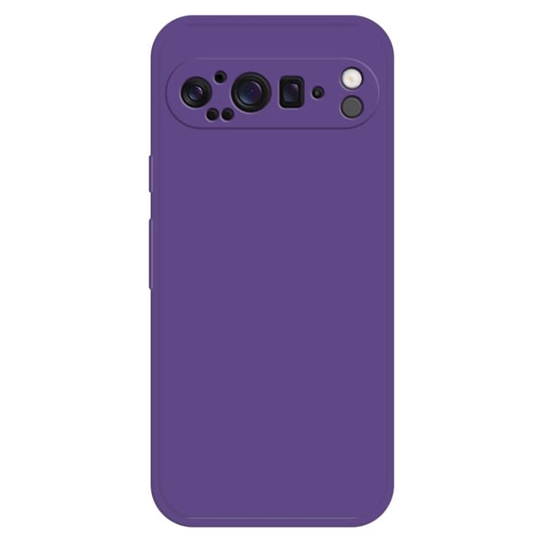 Google Pixel 9 Pro XL fleksibelt deksel med rett kantbeskyttelse - Mørkelilla