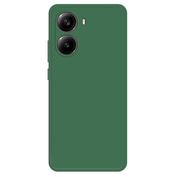 Xiaomi Poco X7 Pro 5G / Redmi Turbo 4 5G Fleksibelt etui Rett kantbeskyttelse Telefondeksel - Midnattsgrønn