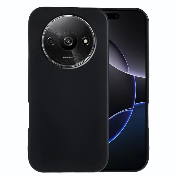 Xiaomi Redmi A3x 4G / Xiaomi Poco C61 4G / Xiaomi Redmi A3 4G Fleksibelt etui Mykt matt anti-fingeravtrykk telefon bakdeksel - Svart