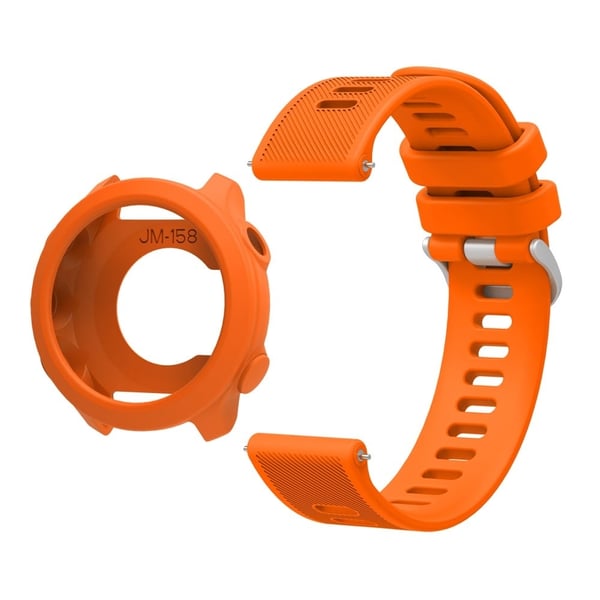 Garmin Forerunner 158 Silikon utskiftingsklokkearmbånd med beskyttelsesetui - Oransje