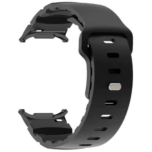 Samsung Galaxy Watch Ultra 47mm Fluorubber Strap Justerbar urrem - Sort + Sort