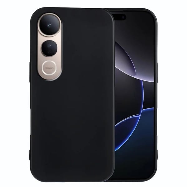 vivo V50 Lite 5G fleksibelt etui Mykt, matt anti-fingeravtrykk bakdeksel - Svart vivo V50 Lite 5G fleksibelt etui Mykt, matt anti-fingeravtrykk bakdeksel - Svart