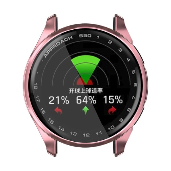 Garmin Approach S50 Klockfodral Galvaniserat heltäckande flexibelt skydd - Rosa Ros