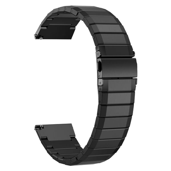 22 mm universalarmbånd i titanlegering med bambussegment - Svart