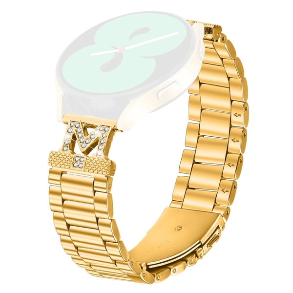 Gabb Watch 3 Strap Rhinestones Decor 3-Bead Stainless Steel Watch Band - Gull