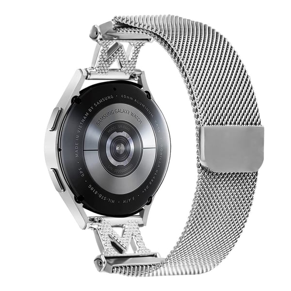 Garmin Instinct 2S Armbånd i rustfritt stål M-Type Milanese-klokkearmbånd sølvfarget håndleddsrem