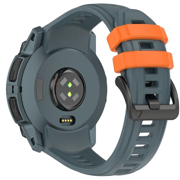 26 mm silikonrem Garmin Instinct 3 Solar / Instinct 3 AMOLED 50 mm erstatningsarmbånd - Midnattsblå / Oransje