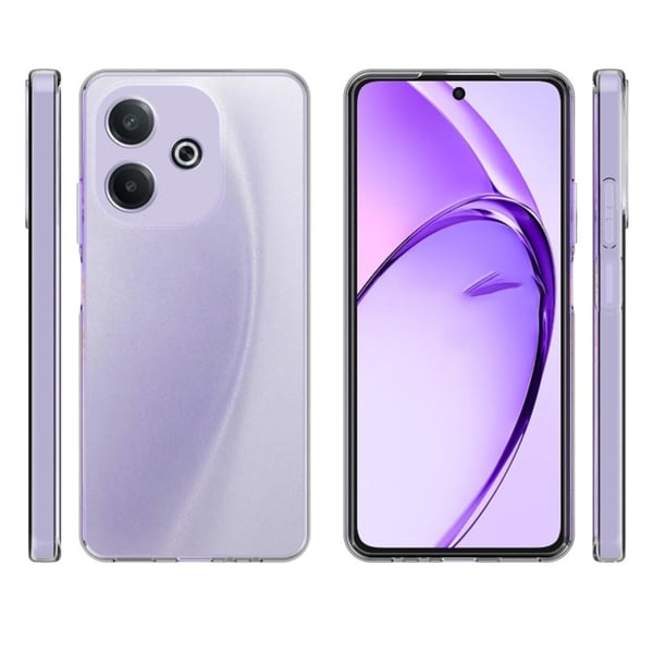Oppo A5 Pro 5G Clear Phone Case Vannmerkebestandig, fleksibelt bakdeksel