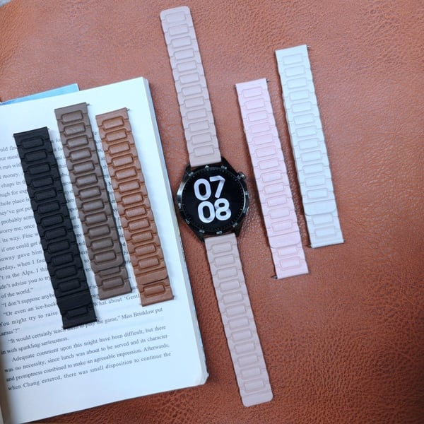 Erstatningsklokkebånd 20 mm Universal 3-Perle Magnetic Leather Strap - Stjernelys