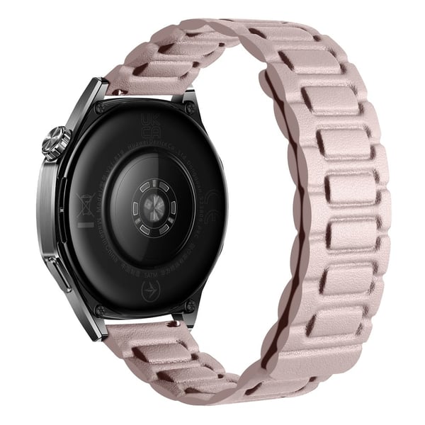 Huawei Watch GT 5 46mm klokkerem 22mm Universal 3-Perle Magnetic Leather Strap - Khaki