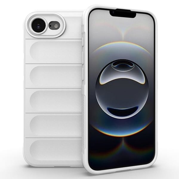iPhone 16e Kotelo Anti-Drop Pehmeä Joustava Rugged Puhelin Takakuori - Valkoinen