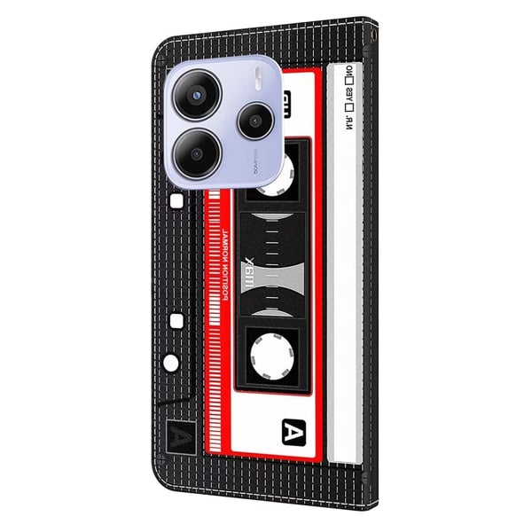 Xiaomi Redmi Note 14 5G lommebokveske med mønsterutskrift stativ lær flip-telefondeksel - Tape