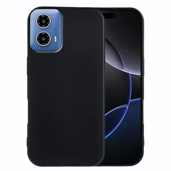 Motorola Moto G45 5G / Motorola Moto G34 5G Flexibelt Fodral Mjukt Matt Anti-fingeravtryck Telefon Baksida - Svart