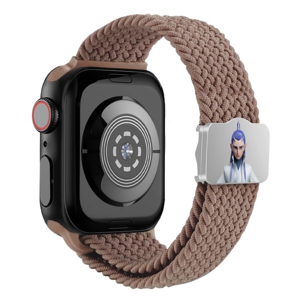 Klokkerem Apple Watch Series 49mm - 45mm - 44mm - 42mm Ne Zha UV-trykt nylonrem - Røykfarget Lilla / Røykfarget Lilla