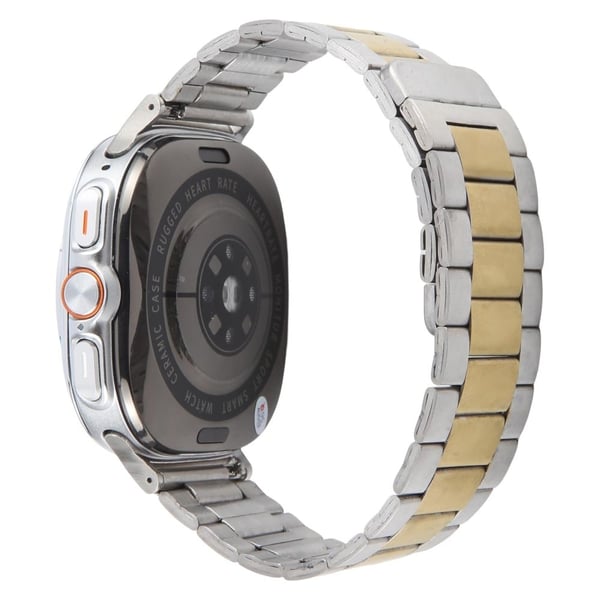 Samsung Galaxy Watch Ultra 47 mm magnetisk smartklokkearmbånd i metall med tre perler - Sølv + Gull