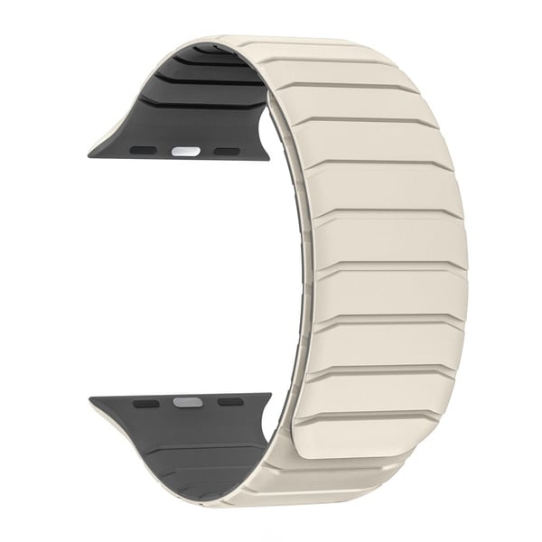 Klokkerem Apple Watch Series 41mm - 40mm - 38mmSilikon magnetisk rem - Stjernelys / Grå