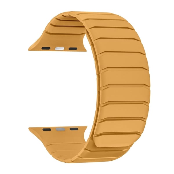 Klokkerem Apple Watch Series 41mm - 40mm - 38mmSilikon magnetisk rem - Gul