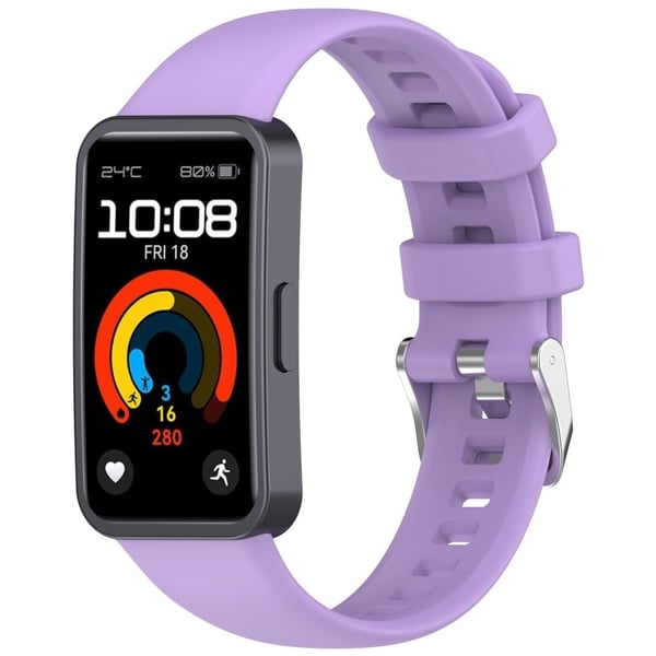 Silikonarmbånd Huawei Band 10 NFC / 10 / 9 NFC / 9 / 8 NFC / 8 Høykvalitets armbåndsrem av høy kvalitet - Lilla