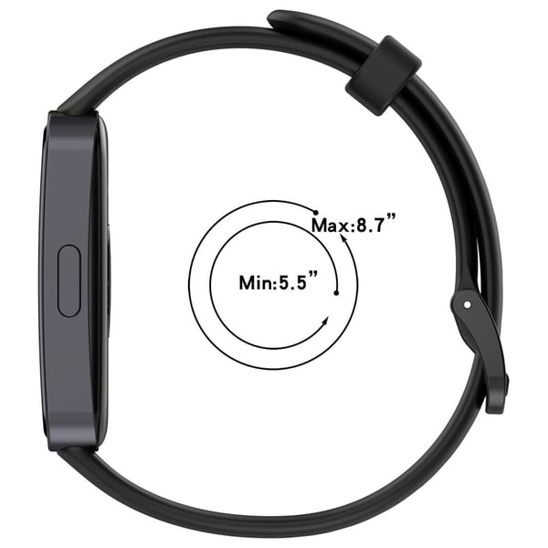 Silikonarmbånd Huawei Band 10 NFC Justerbar rem med klokkeramme - Hvit