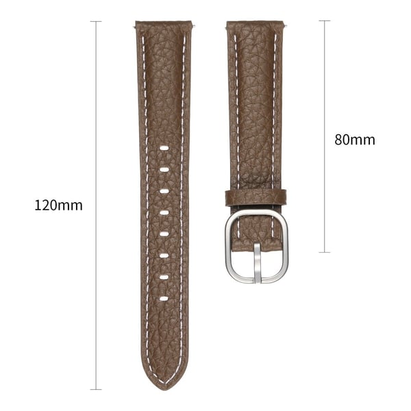 18 mm klokkerem Huawei Watch GT 5 Pro 42 mm / GT 5 41 mm / GT 4 41 mm / Garmin Venu 3S , Genuine Cow Leather Smartwatch Strap - Kremhvit + Rosa