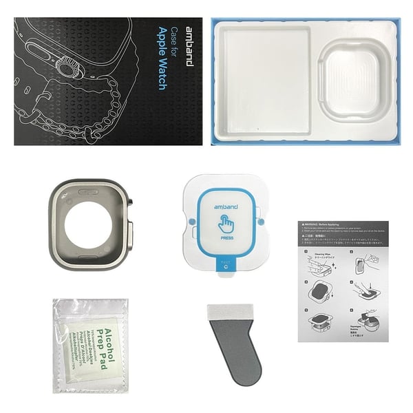AMBAND Apple Watch Series 10 46 mm beskyttelsesveske med aluminiumsramme - Gull