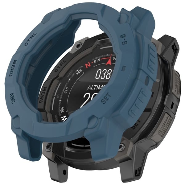 Garmin Instinct 3 45 mm / Solar 45 mm panseretui til klokker støtsikkert, fleksibelt og robust beskyttelsesdeksel - Blå