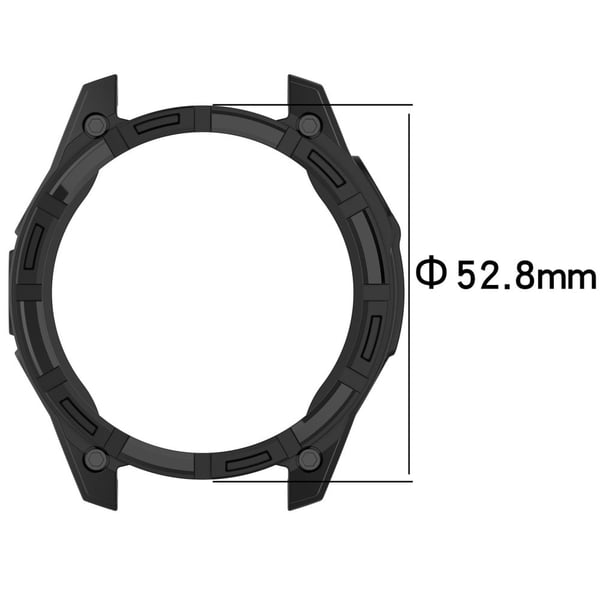 Garmin Tactix 8 51 mm fleksibelt klokkeveske med hul utringet, robust støtfangerdeksel - Svart / Blå