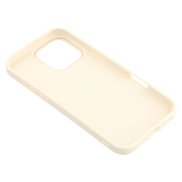iPhone 16 Pro Max-etui med mønster, 2,0 mm fleksibelt telefonetui med 3D-tilbehør - Hvit + Kaffe