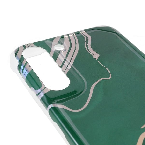 Marble Samsung Galaxy S22 Plus Etui - Green Dash