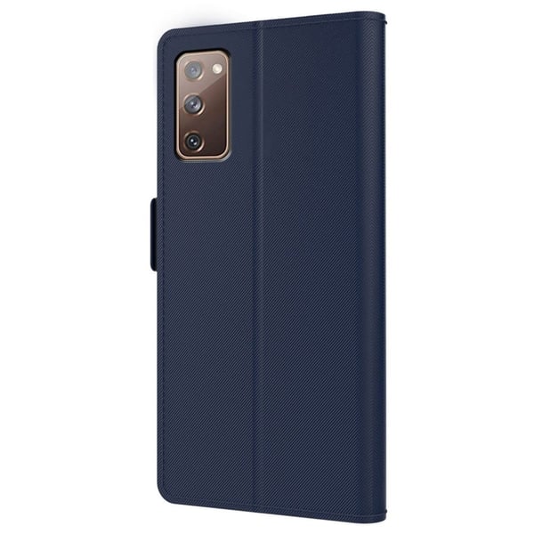 Phone Etui med Make-up Mirror og Slick Design til Samsung Galaxy S20 Fe 2022 / S20 Fe 5g / S20 Fe - Blå