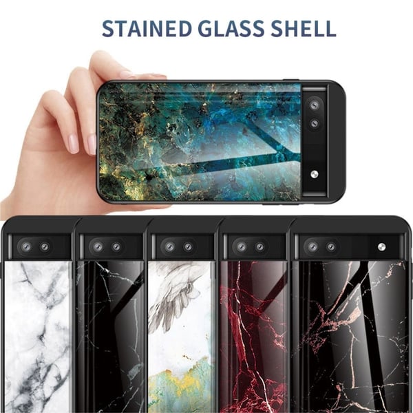 Fantasy Marble Google Pixel 6a Deksel - Svart Klinkekule