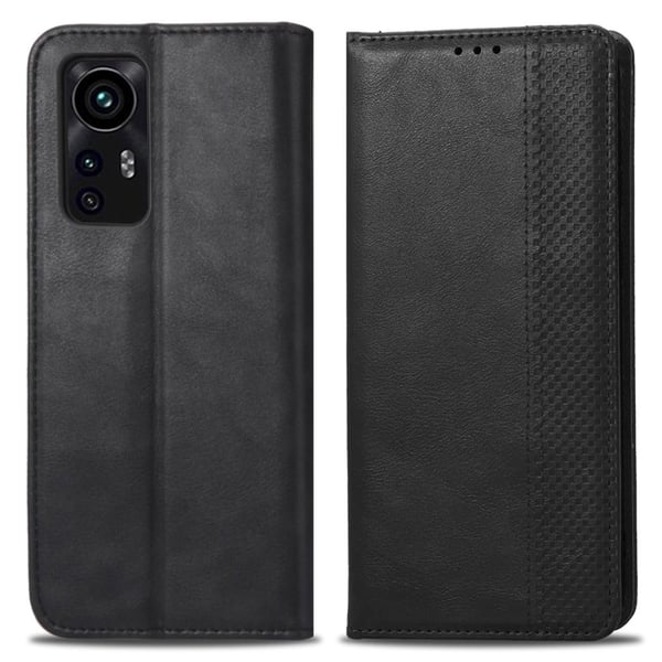 Bofink Vintage Xiaomi 12 / 12x Nahkakotelo - Musta