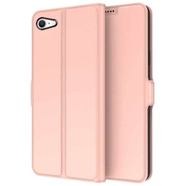 Glat og tyndt premium iPhone SE (2022) / iPhone SE 2020 / iPhone 7 læderetui - Pink
