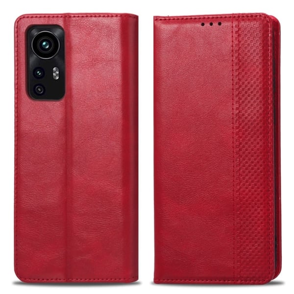 Bofink Vintage Xiaomi 12 / 12x Læretui - Rød