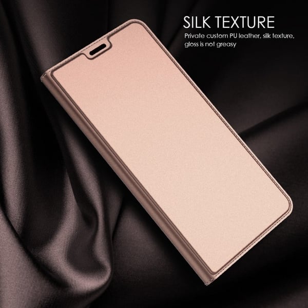 Glatt og tynt premium PU-skinnetui for Sony Xperia 10 III Lite / Sony Xperia 10 III - Rose Gull