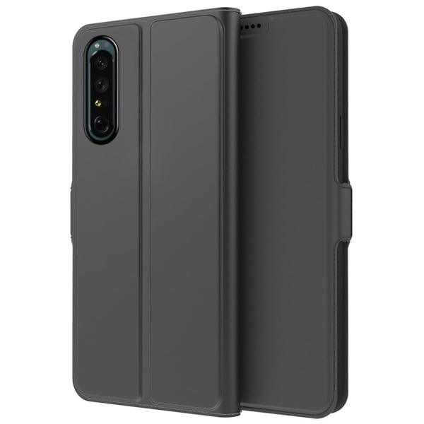 Glatt og tynt premium PU-skinnetui for Sony Xperia 5 II - Svart