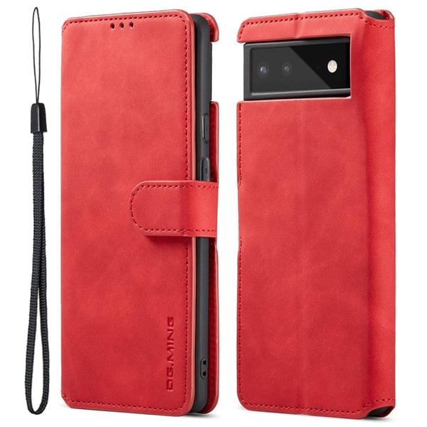 DG.Ming Google Pixel 6 Retro Etui - Rød
