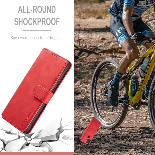 DG.Ming Google Pixel 5a Retro Etui - Rød