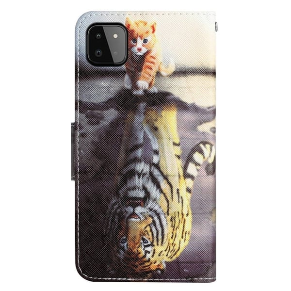 Wonderland Samsung Galaxy A22 5G flip etui - Tiger