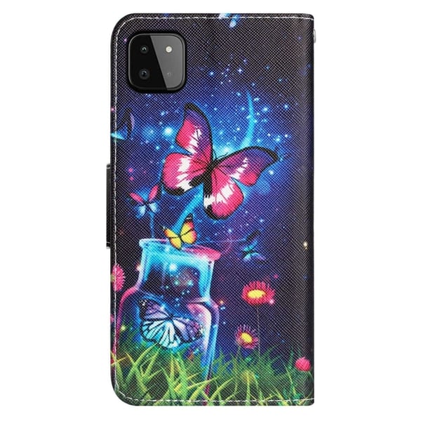 Wonderland Samsung Galaxy A22 5G Flippetui - Bottle / Sommerfugl