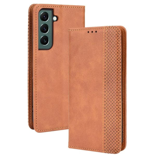 Bofink Vintage Samsung Galaxy S22 Plus Læretui - Brun